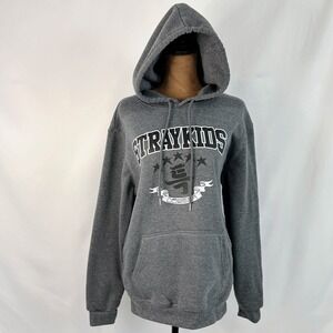 Shishangdeyezi Stray Kids Hoodie Unisex Medium Gray K-Pop Dragon Graphic